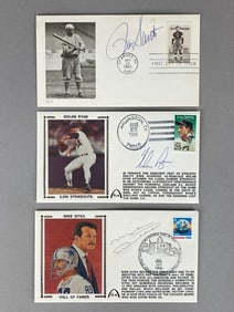 3 - Signed 1st Day Covers, Ryan, Santo, Ditka