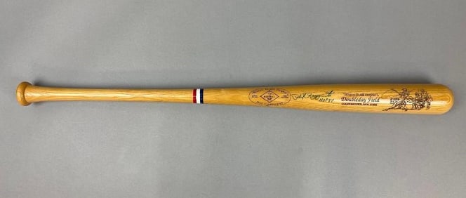 Phil Rizzuto Signed Doubleday Field Commemorative Bat Where It All Began with Inscription + JSA COA
