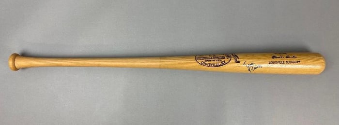 Ernie Banks Signed Louisville Slugger 125 Powerized Bat with JSA COA