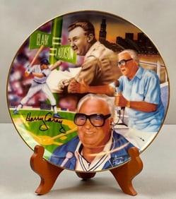 Harry Caray Signed 1992 Limited Edition Plate 87/3500