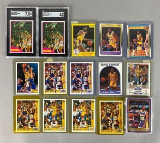 2 - 1981 - 82 Topps Magic Johnson #109 SGC 7.5 and 6 + 29 Other Cards