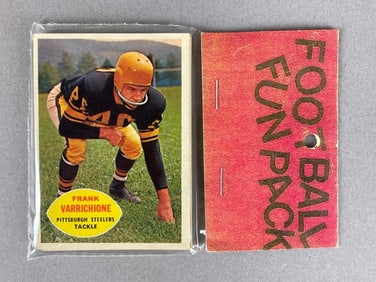 1960 Topps Football West Corps Cello Fun Pack with Y.A. Tittle on Back