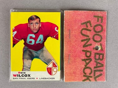 1969 Topps Football West Corps Cello Fun Pack with Charley Taylor on Back