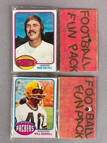 2 - 1976 Topps Football West Corps Cello Fun Pack with Brad Van Pelt Rookie on Top