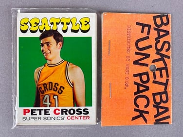 1971 - 72 Topps Basketball West Corps Cello Fun Pack
