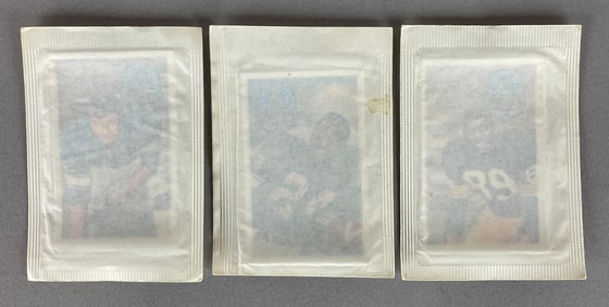 3 - Rare 1970 Kelloggs Football Unopened Packs, Karras, Farr, Robinson