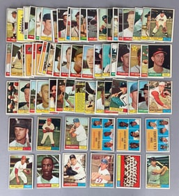 73 - 1961 Topps Baseball 1st Series with HOFs, Stars, and Rookies