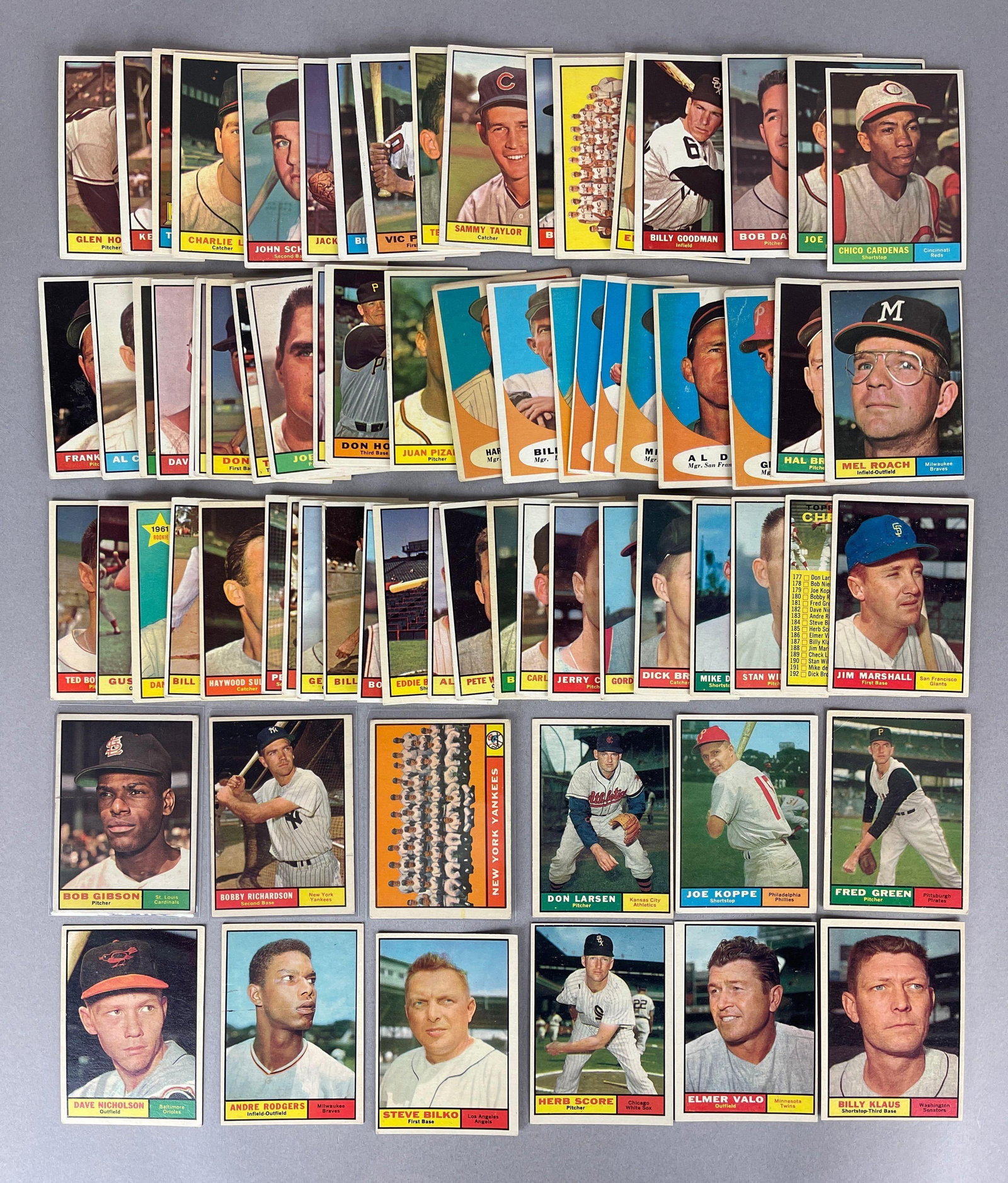 77 - 1961 Topps Baseball 3rd Series with HOFs, Stars, and Rookies (1 of 2)
