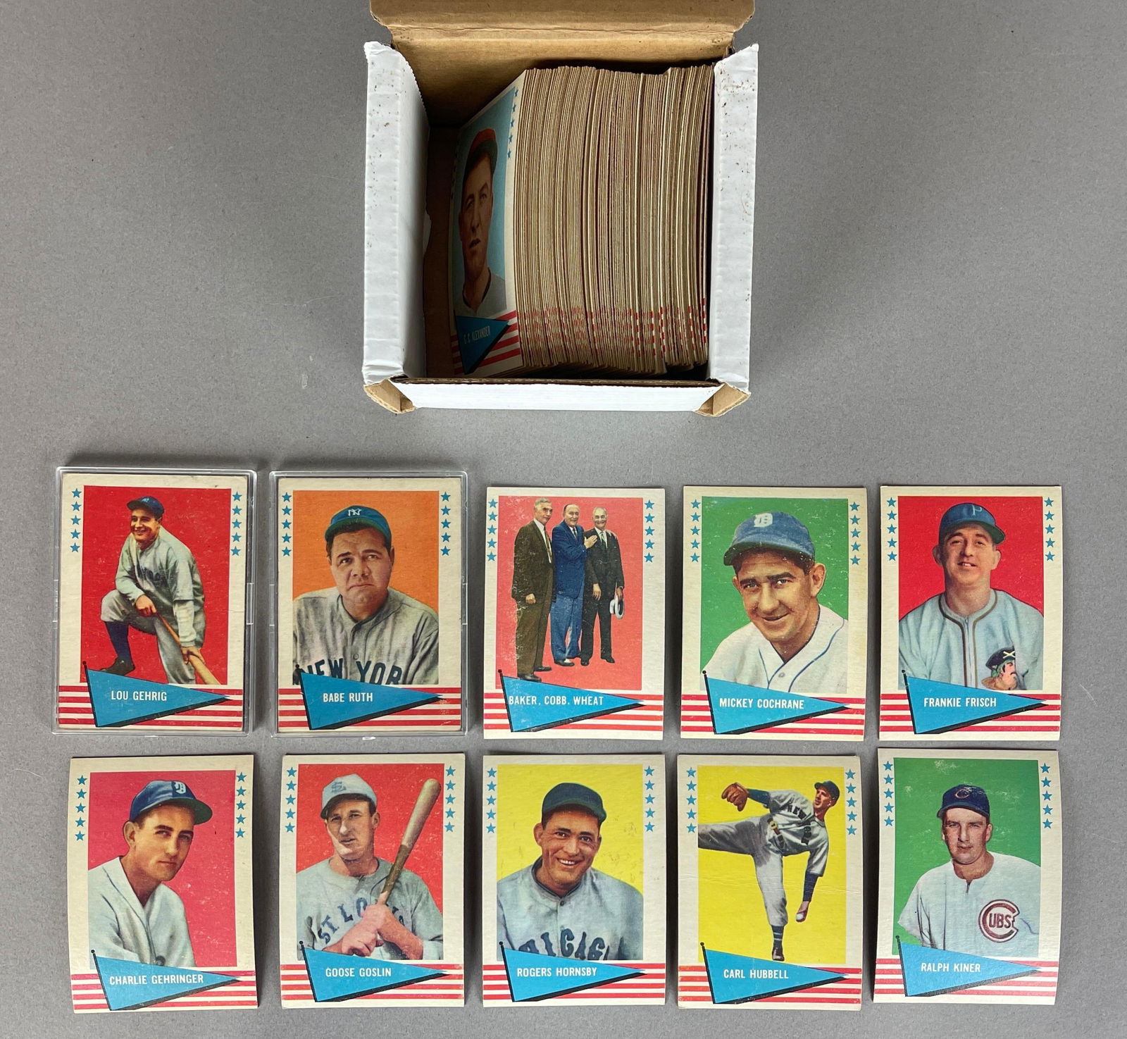 100+ 1961 Fleer Baseball Great Cards with Babe Ruth and Lou Gehrig (1 of 2)