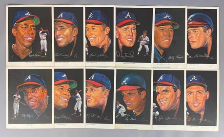 1966 Pure Oil Atlanta Braves Nicholas Volpe Print Set