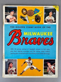 1955 Golden Book Stamp Milwaukee Braves Book