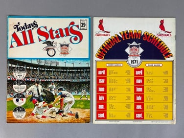 1971 Dell Stamps All-Stars Cards Album + St. Louis Cardinals