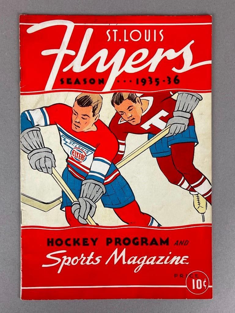 1935 - 36 St. Louis Flyers Hockey Program (1 of 3)