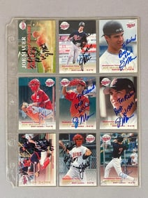 2001 Grandstand Joe Mauer Signed Insert Set of 10