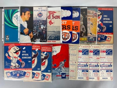 16 - 1947 - 73 Baseball Yearbooks, Programs, Scorecards, Including World Series