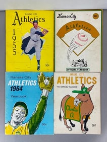 1955, 63, 64 and 65 Kansas City Athletics Yearbooks