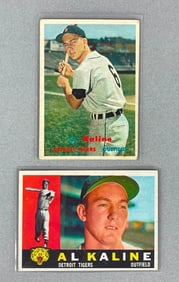 1957 and 60 Topps Al Kaline Cards