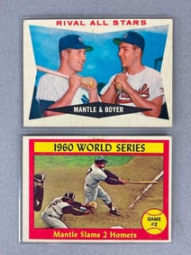 1960 and 61 Topps Mickey Mantle Cards