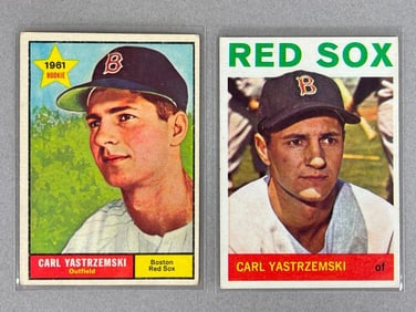 1961 and 64 Topps Carl Yastrzemski Cards