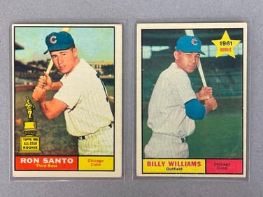 1961 Topps Ron Santo and Billy Williams Rookie Cards