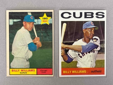 1961 and 64 Topps Billy Williams Cards