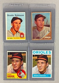 1958, 62, 63, and 64 Topps Brooks Robinson Cards