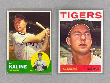 1963 and 64 Topps Al Kaline Cards