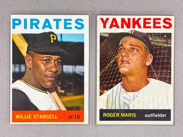 1964 Topps Roger Maris and Willie Stargell Cards
