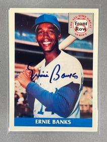 1992 Front Row Signed Ernie Banks with COA