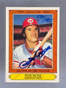 1985 Topps Woolworth Signed Pete Rose with COA