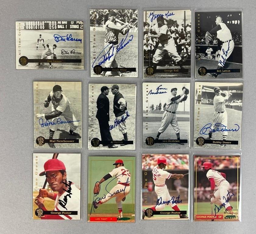 12 - 1990s Front Row Signed Baseball HOFs and Stars with COAs (1 of 2)