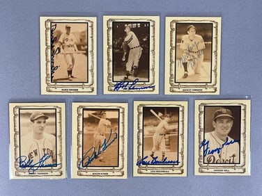 7 - 1980s Cramer BaseballLegends Signed Cards Snider, Lemon, and More