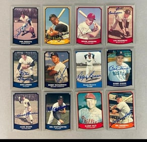 12 - 1980s Pacific Baseball Legends Signed Cards with HOFs