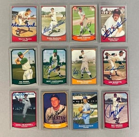 12 - 1980s Pacific Baseball Legends Signed Cards with HOFs