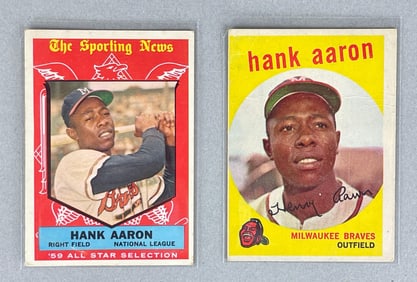 1959 Topps Hank Aaron #380 and All-Star #561