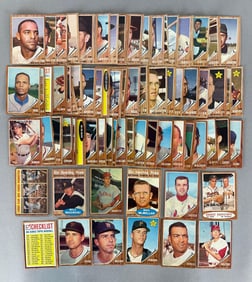 80+ 1962 Topps Beball Cards with HOFs, Stars, and High Numbers