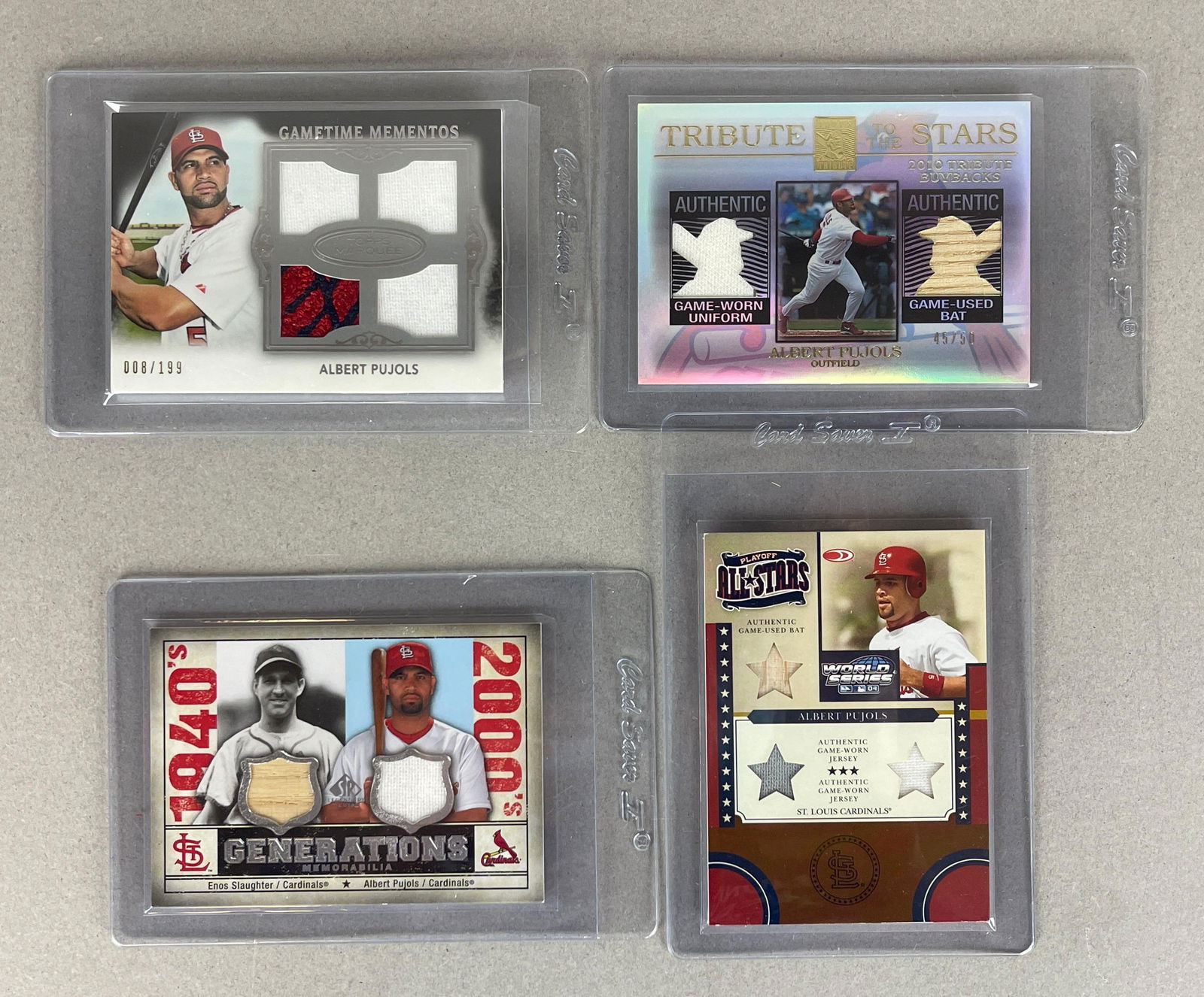4 - 2003 - 11 Albert Pujols Jersey and Relics Cards (1 of 2)