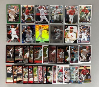 37 - 2002 - 18 Bowman Chrome, Bowman, and Platinum Albert Pujols Cards