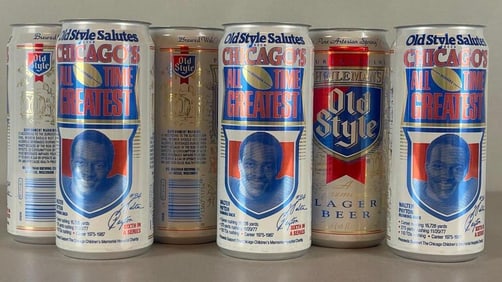 6 - Walter Payton Old Style Beer Chicago All Time Great Commemorative Cans