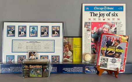 Sports Memorabilia and Autos, Football, Baseball, and Basketball