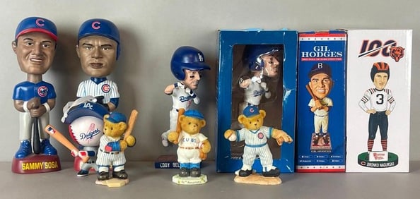 9 - Baseball Bobbleheads + 1 Football Bobblehead