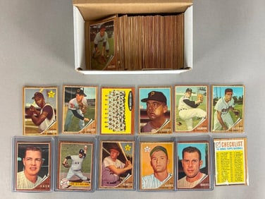 175+ 1962 Topps Baseball Cards with HOFs, Stars, and Rookies