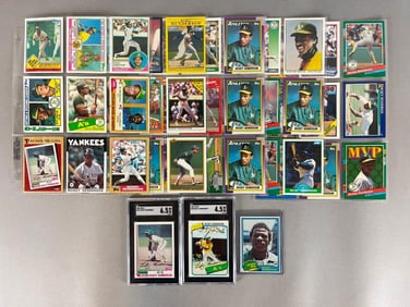 55+ Rickey Henderson Cards with Graded Rookie