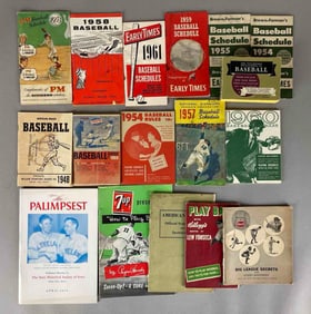 16 - 1931 - 68 Baseball Schedules, How to, and Rule Books