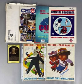 Group of Chicago Cubs Memorabilia with 2 - 1960s Programs Signed - Billy Williams