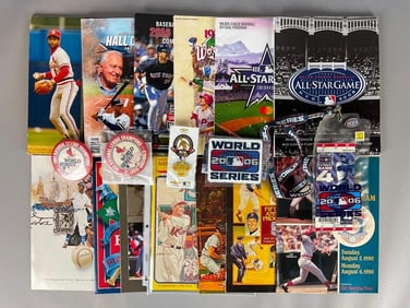 Group of World Series All-Star and Baseball HOF Programs, Tickets, and Collectables