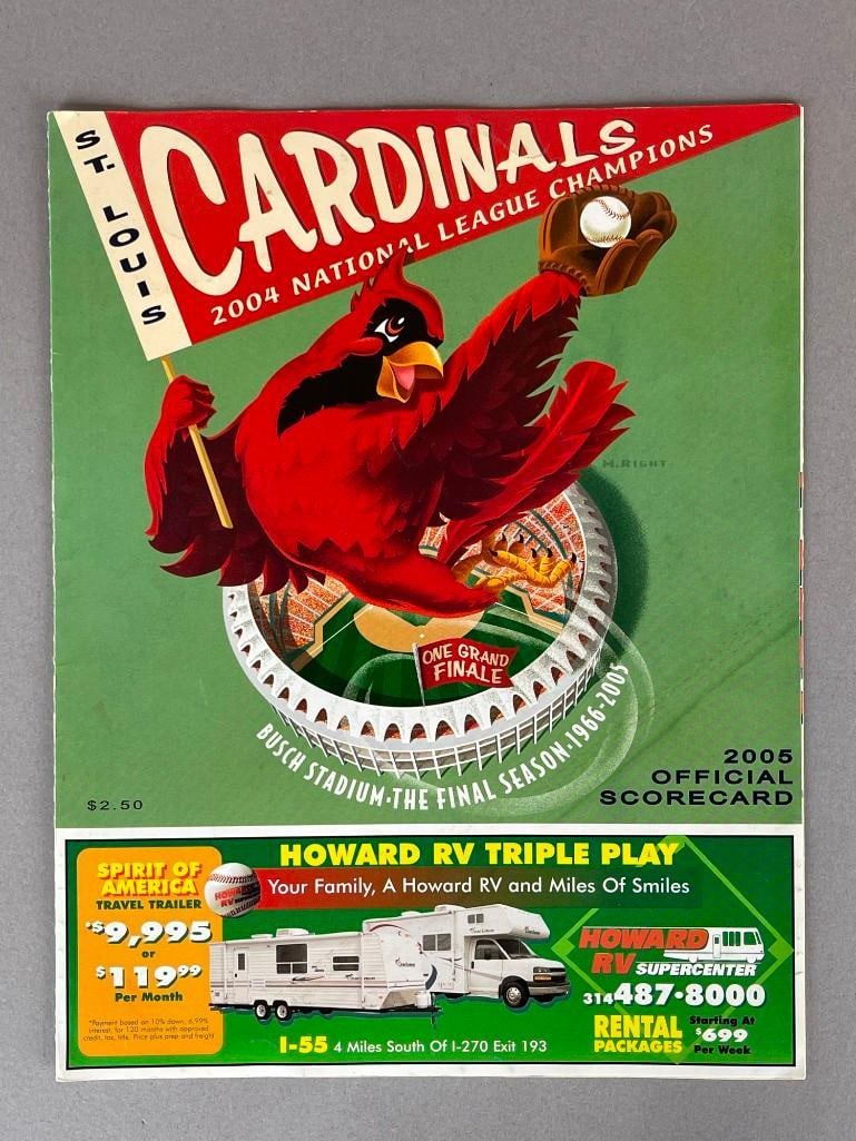 Bob Uecker Multi Signed 2004 St, Louis Cardinals Scorecard (1 of 4)