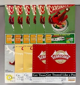 11 - 2002 - 03 Signed St. Louis Cardinals Scorecards with 60+ Autos