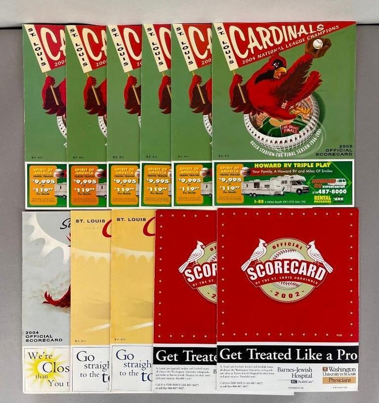 11 - 2002 - 03 Signed St. Louis Cardinals Scorecards with 60+ Autos: 11 - 2002 - 03 Signed St. Louis Cardinals Scorecards with 60+ Various autographs