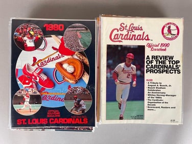 26 - 1980 - 1999 St. Louis Cardinals Yearbooks and Score Cards
